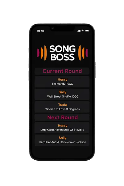 The SongBoss request system on a phone